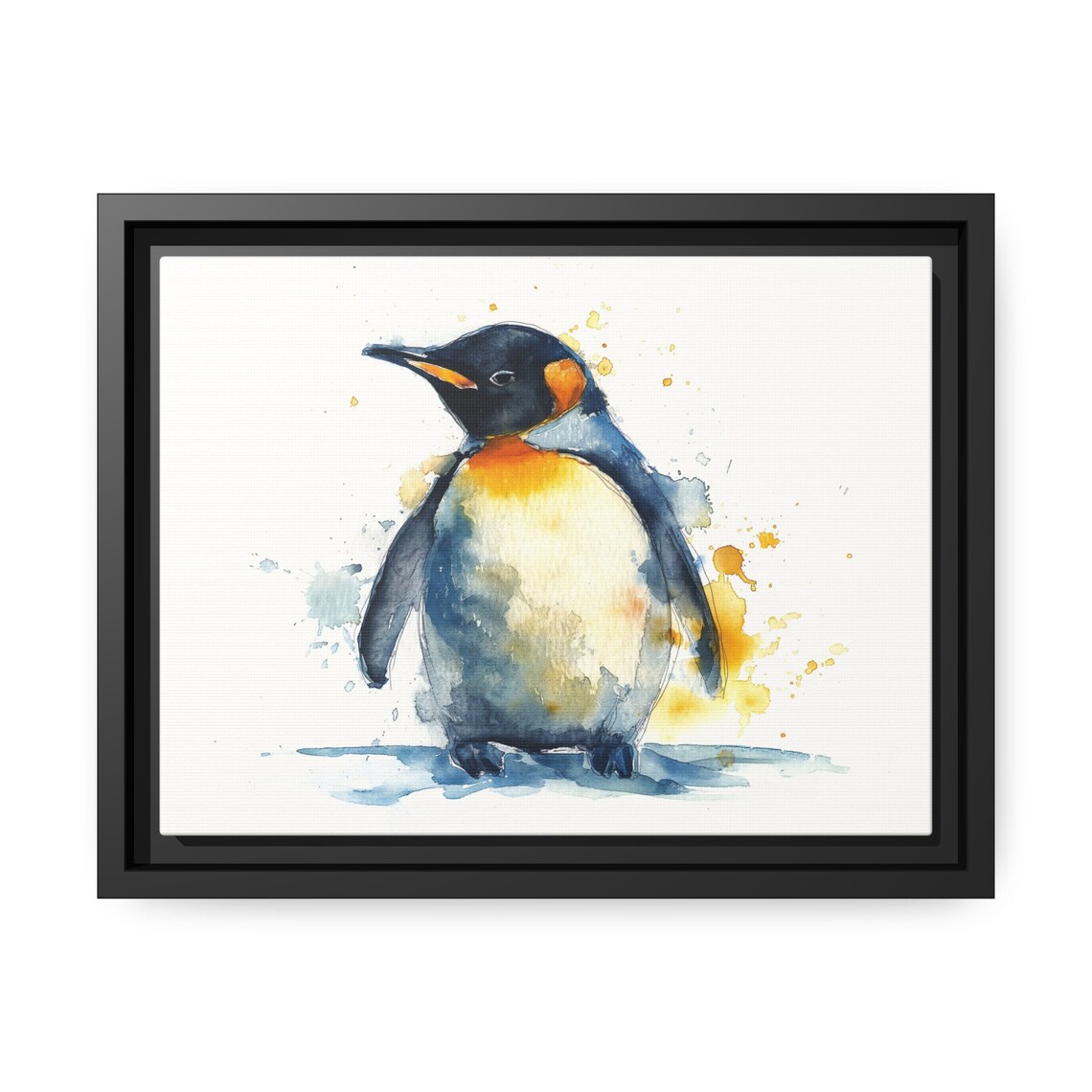 King Penguin Watercolor Bird Art Cute Wildlife Nursery Wall Print