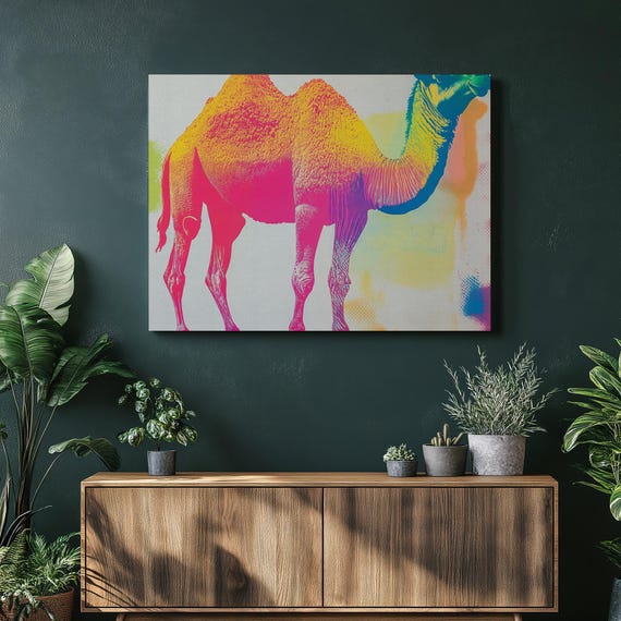 Beautiful Camel Canvas Wall Art Desert Animal Lovers And Home Decor Inexpensive Office Artwork Stretched