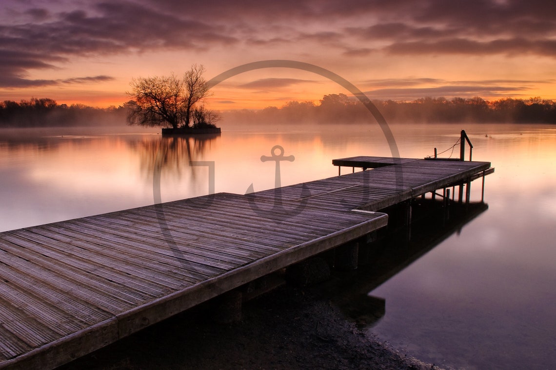 Misty Sunrise Petersfield Lake Hampshire Limited Edition Print Photography Fine Art Wall Art Exclusive Print Poster Photo Uk - Image 3