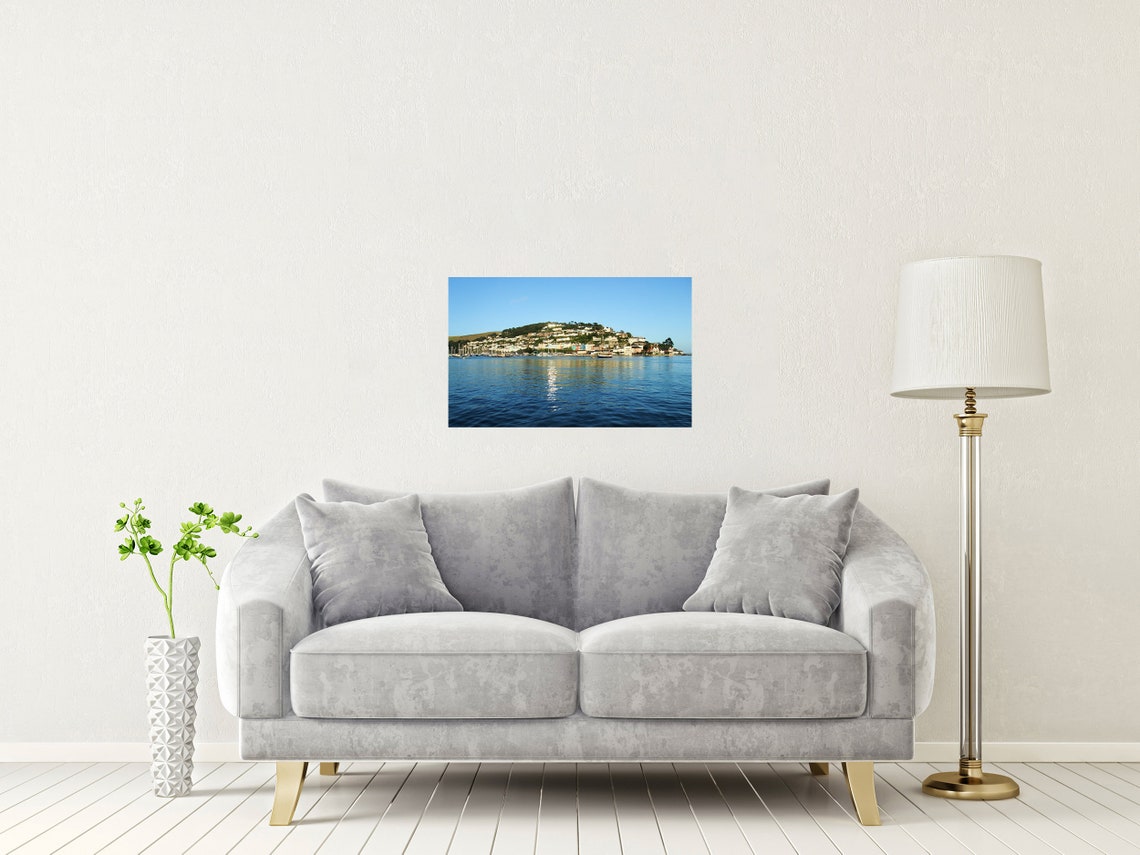 Dartmouth Harbour Devon Summer Waterfront Houses View Poster - Image 2