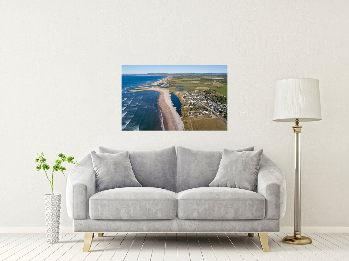 Moray Firth Scotland Aerial Coast With Village And Estuary Poster - Image 2