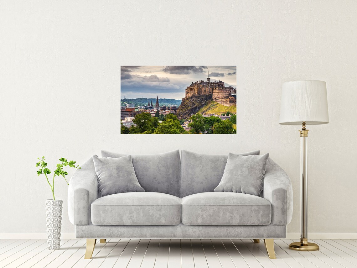 Edinburgh Castle Scotland Historic Hilltop Fortress Skyline Poster - Image 2