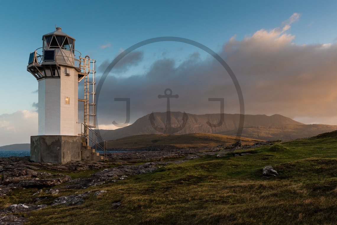 Rhue Lighthouse Ullapool Scotland Dusk Moorland Coastal Beacon Poster - Image 3
