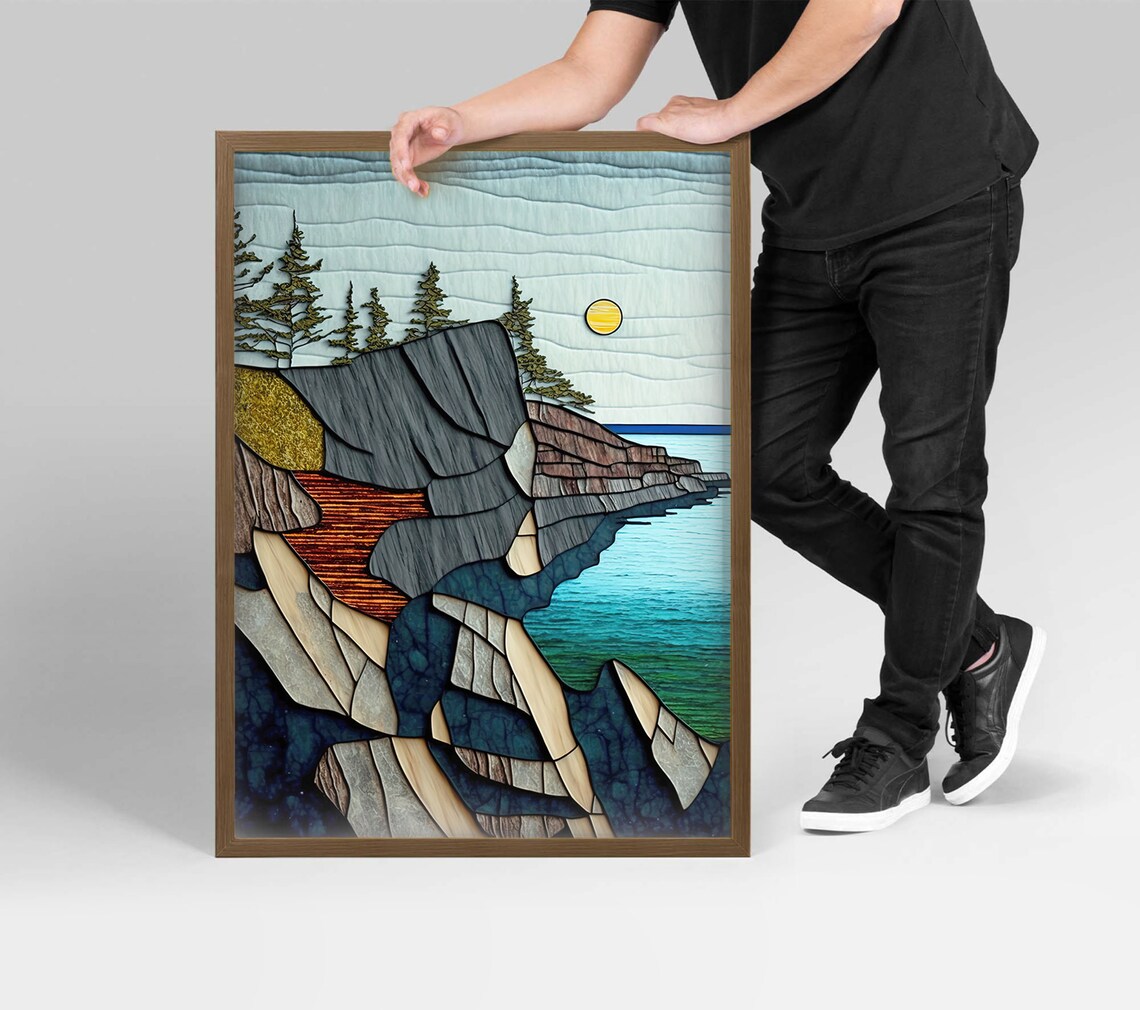 Lake Superior Shoreline, Duluth Minnesota Art Print - Image 2