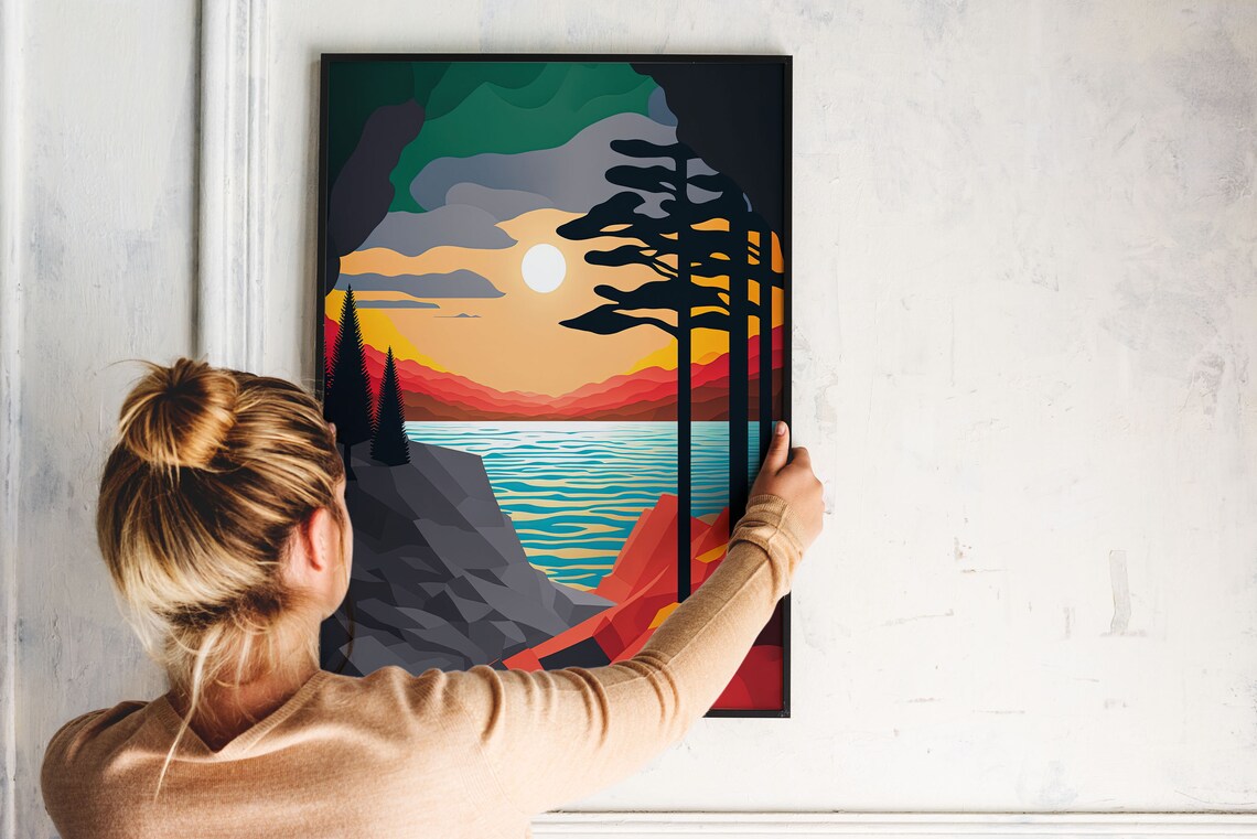 Duluth Minnesota Travel Poster, Great Lakes Art Print - Image 2