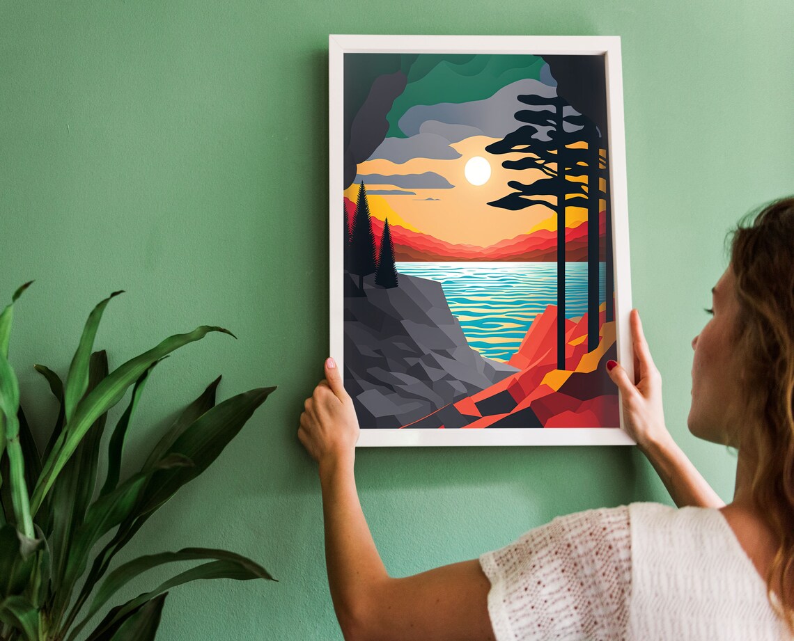 Duluth Minnesota Travel Poster, Great Lakes Art Print - Image 3