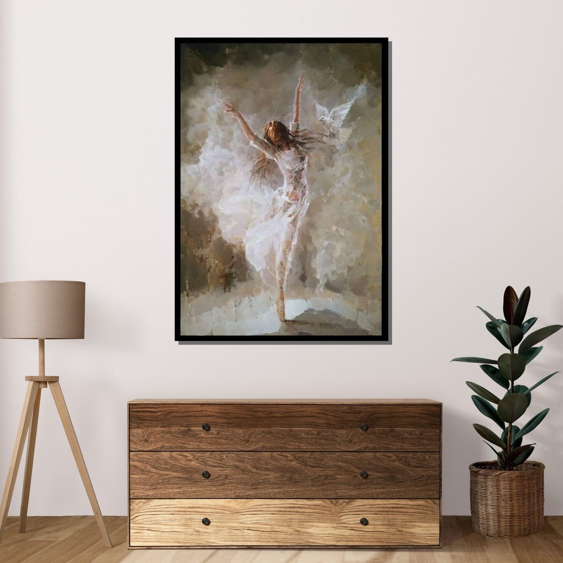 Graceful Dancer Ballet Art Print Elegant Dance Painting Ballerina Wall Art Ready To Hang - Image 4