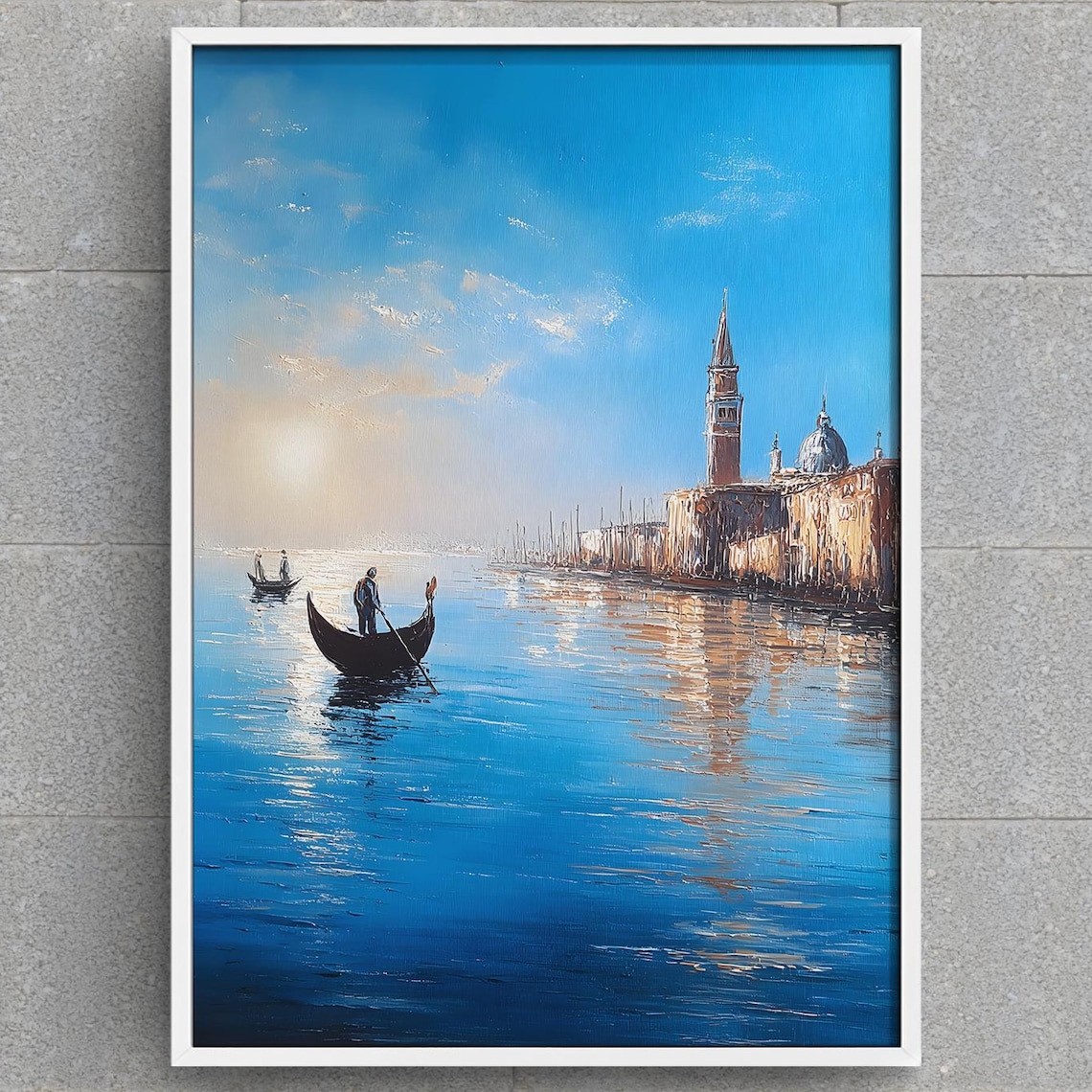 Venice Gondola Canal St Marks Campanile Italy Oil Painting Poster