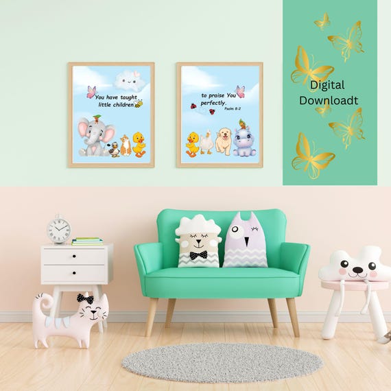 Christian Kids Room Wall Artdecor Psalm 8
