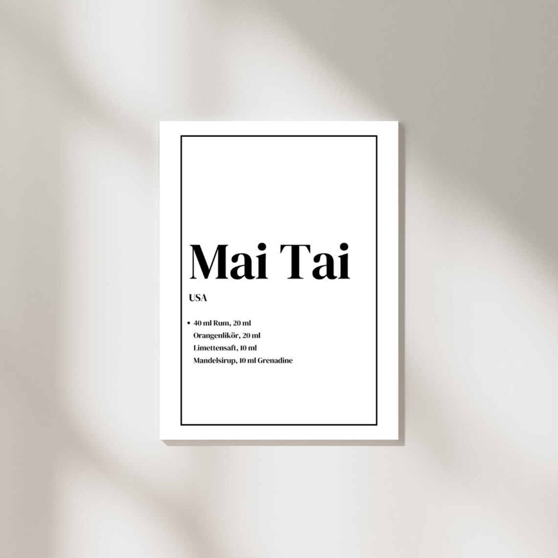 Mai Tai Cocktail Poster