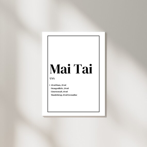 Mai Tai Cocktail Poster