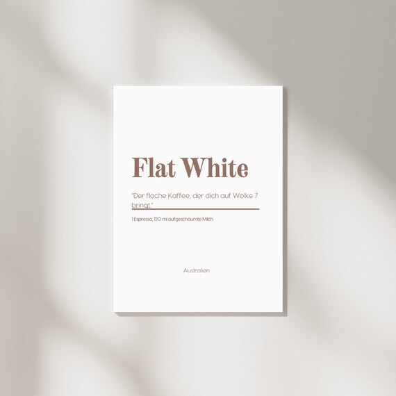 Flat White Coffee Poster
