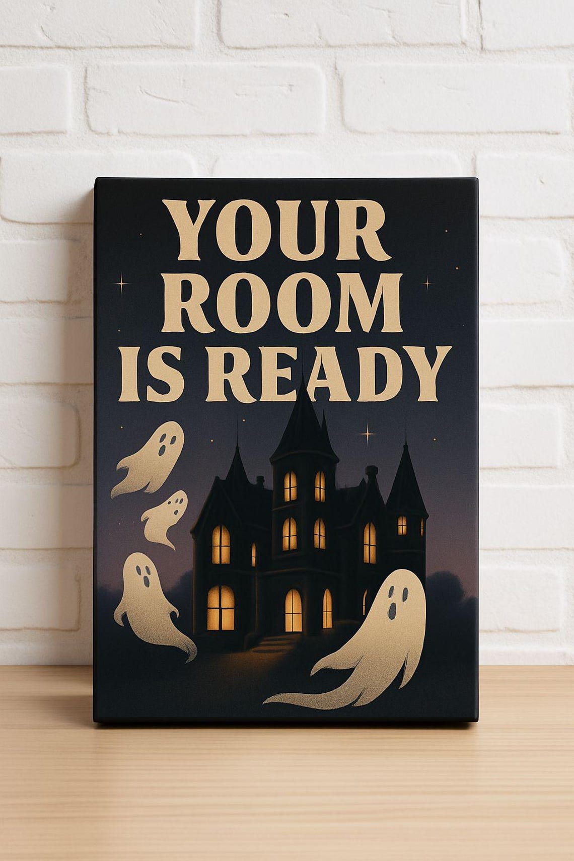 Your Room Is Ready Haunted House Ghosts Cute Spooky Halloween Poster