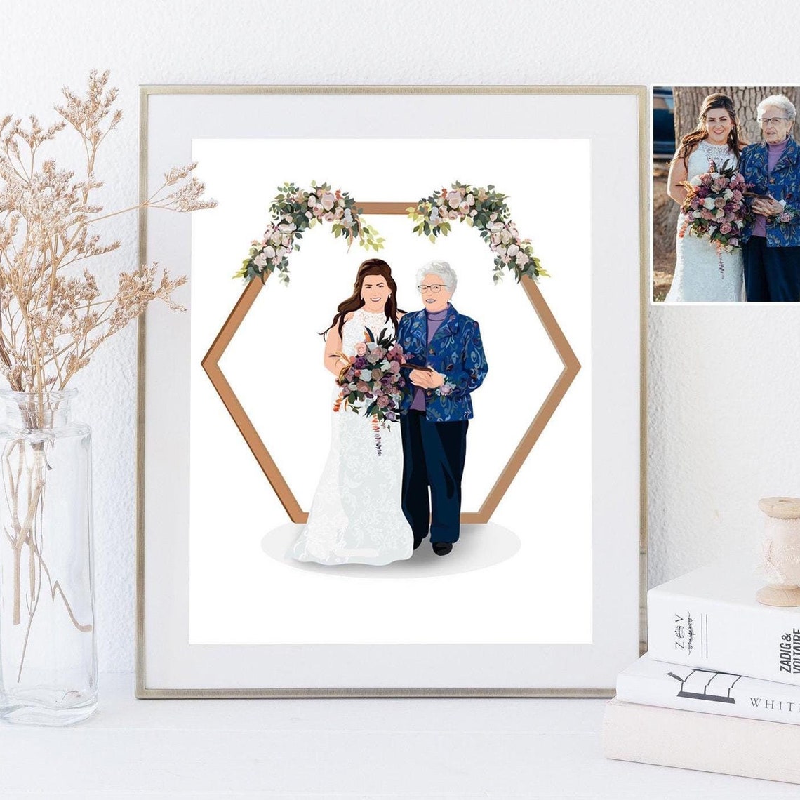 Halo Grandma Angel Memorial Wedding Bride Tribute Keepsake Poster - Image 4