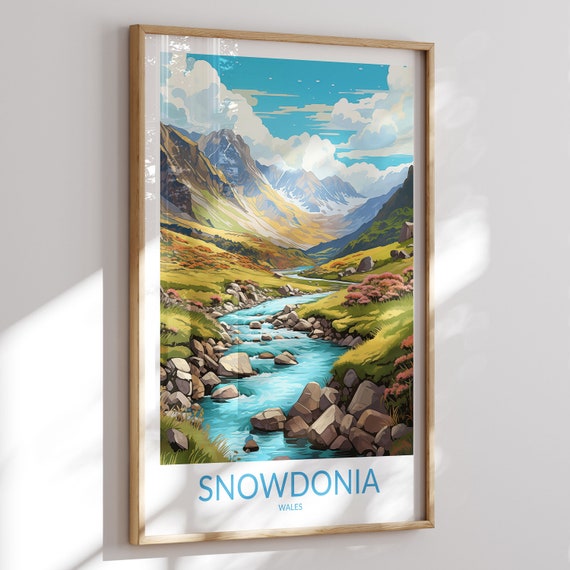 Snowdonia Print No 4 Snowdonia Poster Snowdonia Wall Art Snowdonia Art Print Snowdonia Artwork Snowdonia Travel Gift Wales