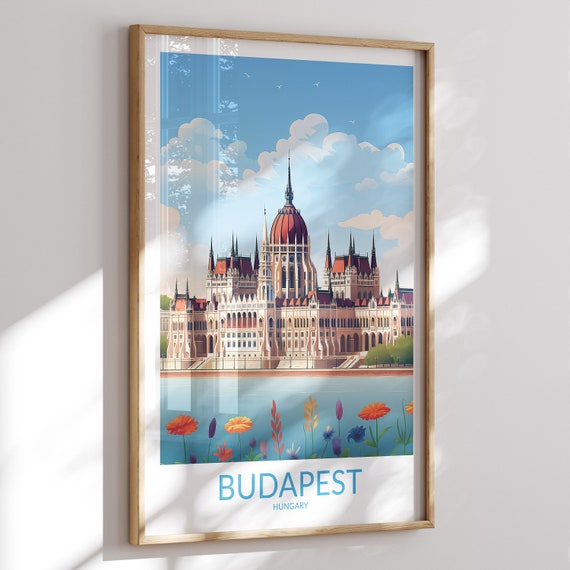 Budapest Print No 3 Budapest Poster Budapest Wall Art Budapest Art Print Budapest Artwork Budapest Travel Gift Hungary Home Decor