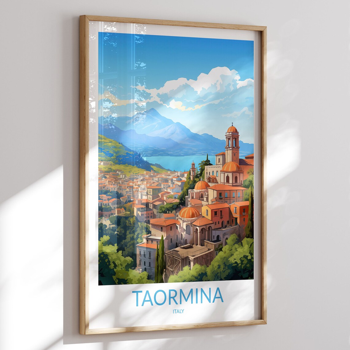 Taormina Print No 5 Taormina Poster Taormina Wall Art Taormina Art Print Taormina Artwork Home Decor Taormina Travel Gift Italy