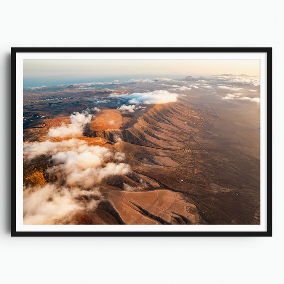Canary Islands Print Lanzarote Print Travel Print Travel Poster Famara Mountains Spain Print Lanzarote Wall Art Spain Home Decor