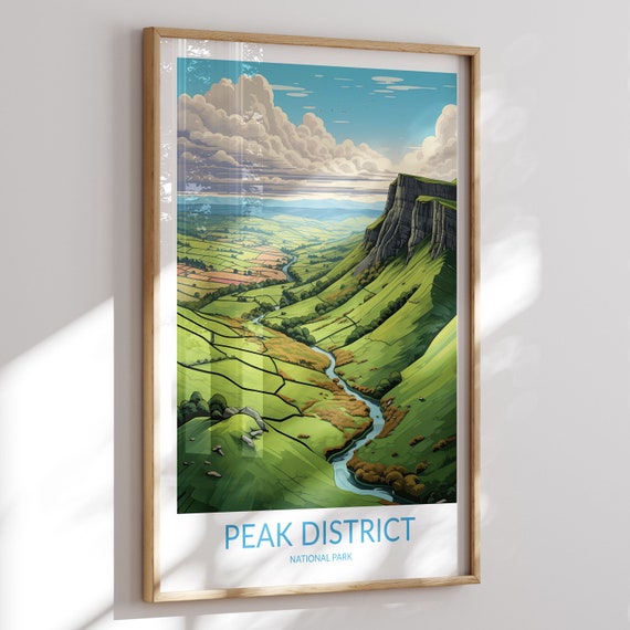 Peak District Print Peak District Poster Peak District Wall Art Peak District Art Print Artwork Travel Gift United Kingdom England