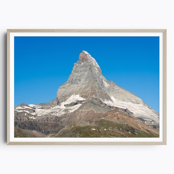 Matterhorn Mountain Print Swiss Alps Switzerland Wall Art Travel Gift Travel Poster Zermatt Print Nature Print Original Photography