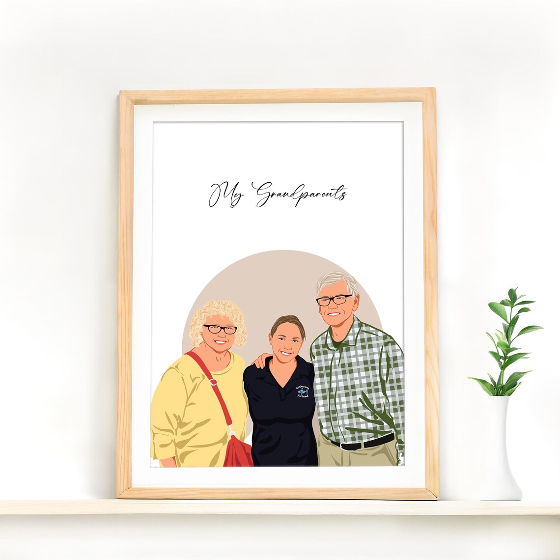 Custom Family Portrait Christmas Gift, Art Print - Image 2