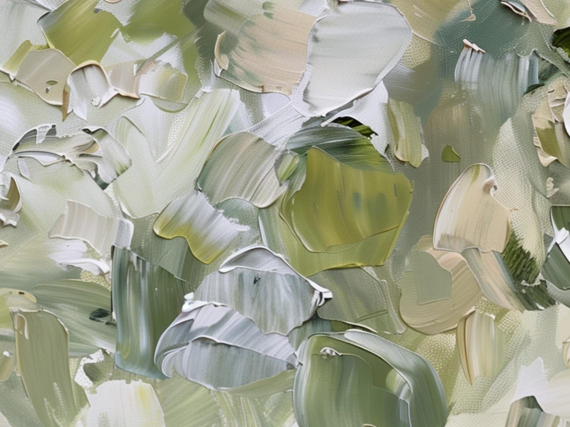 White Floral Impasto Abstract Painting in Soft Neutrals Poster - Image 6