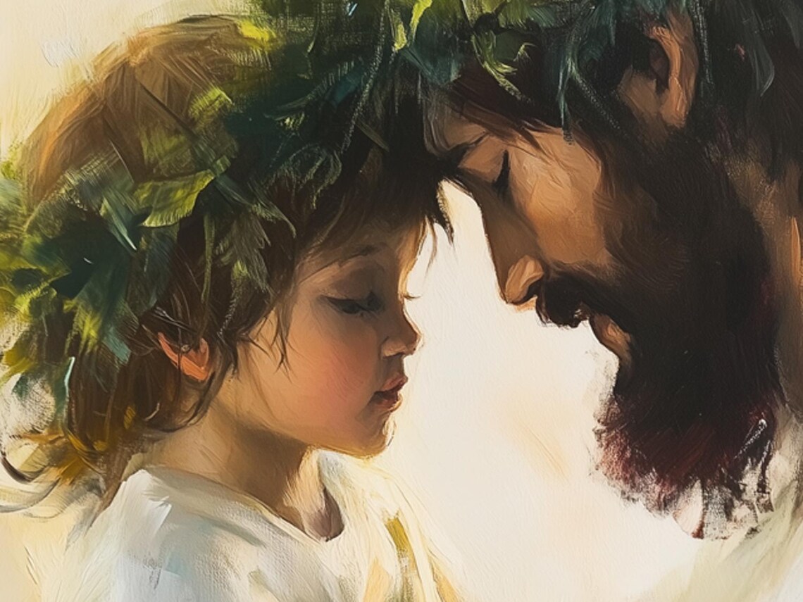 Sweet Jesus And His Children Christian Wall Art - Image 6