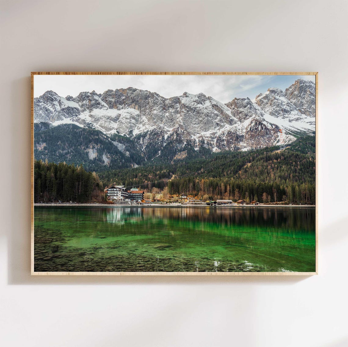 Eibsee Bavarian Alps Emerald Lake Snowy Peaks Germany Scenery Poster - Image 5