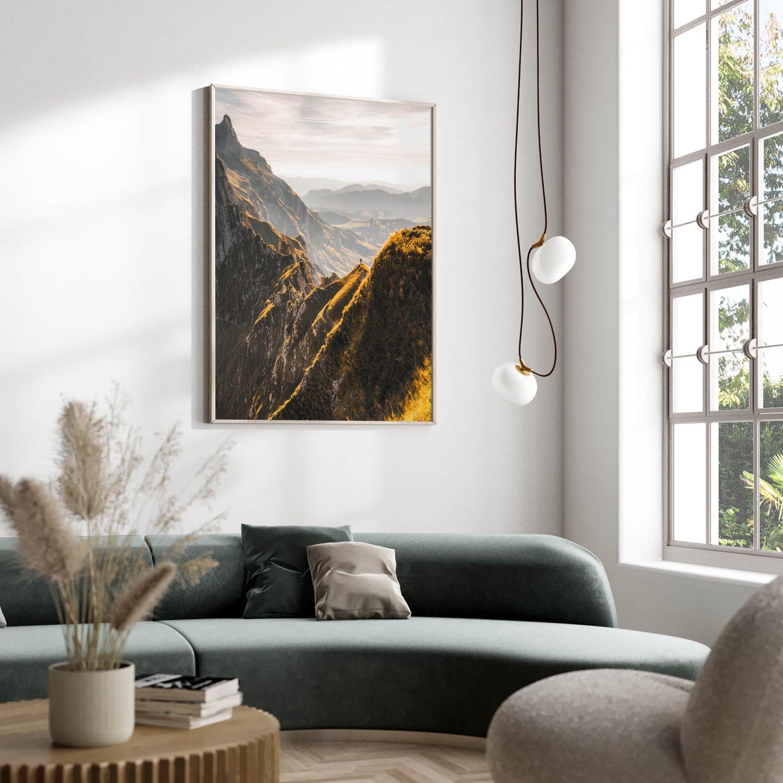Schafler Ridgeline Golden Light Appenzell Swiss Alps Mountain Poster - Image 2