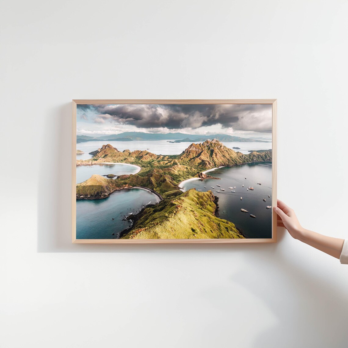 Padar Island Triple Bays Aerial View Komodo Indonesia Poster - Image 2