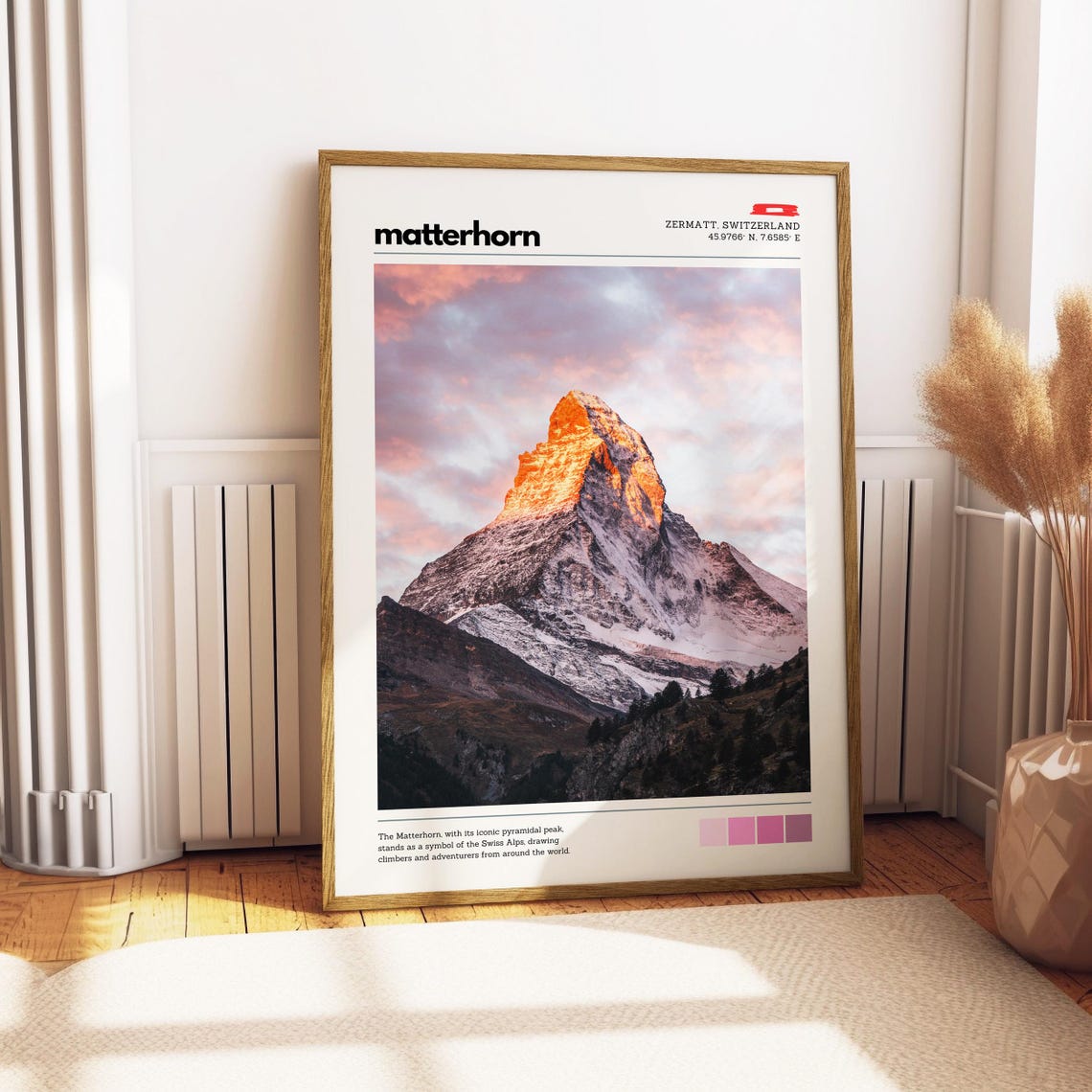 Matterhorn Wall Art Print Zermatt Poster Swiss Alps Decor Mountain Peak Landscape Switzerland Travel Art Sunrise Alpine Photography - Image 2