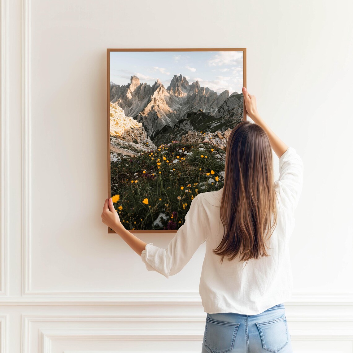 Cadini Di Misurina Dolomites Italy Mountain Travel Poster - Image 3