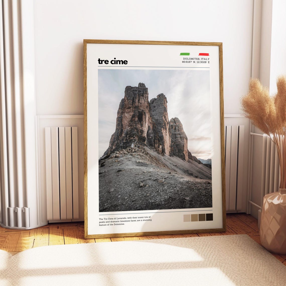 Tre Cime di Lavaredo Dolomites Iconic Trio Peaks Italy Poster - Image 3