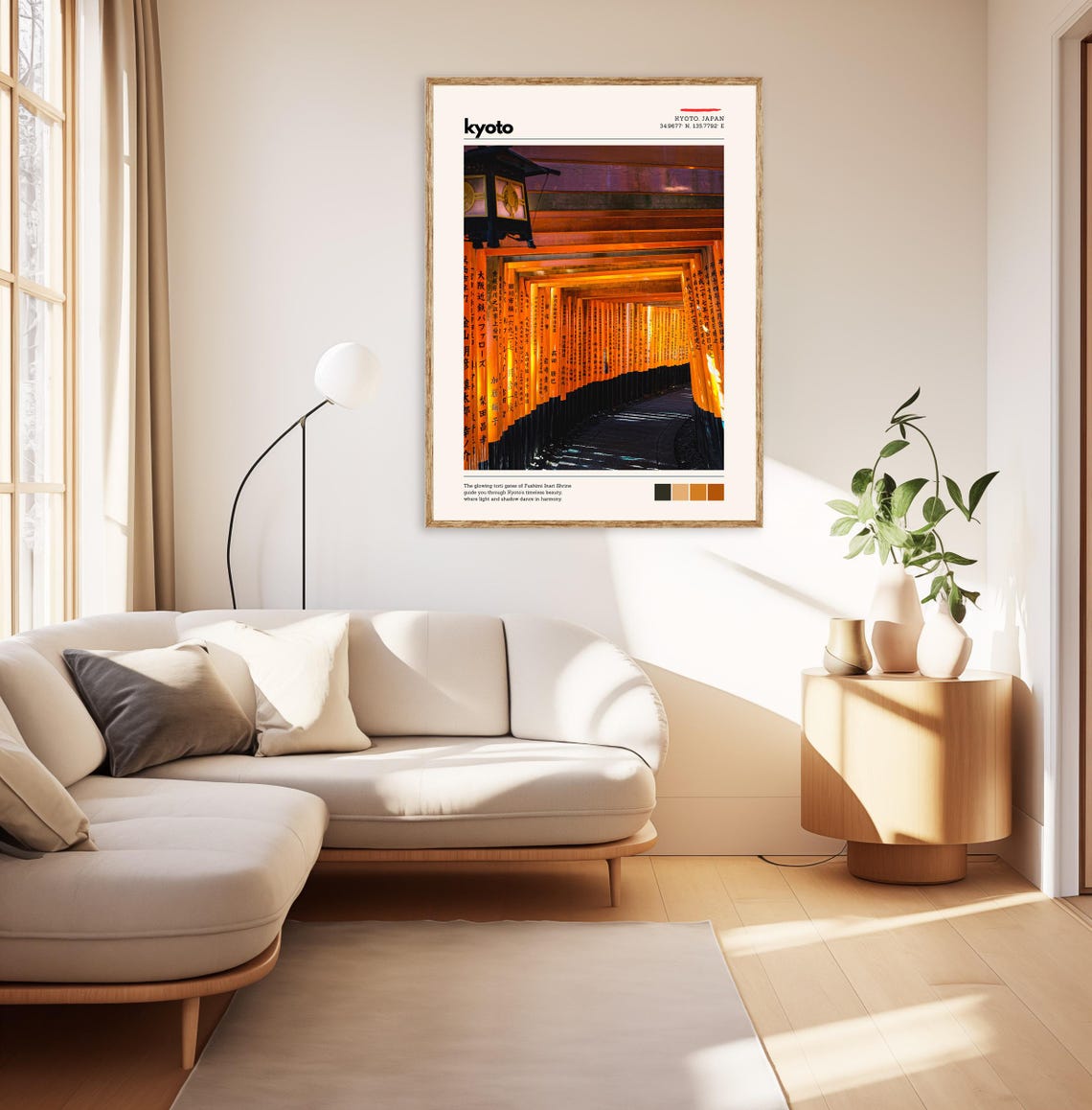 Kyoto Torii Gates Wall Art Fushimi Inari Shrine Print Japanese Culture Poster Japan Travel Photography Scenic Temple Decor Gift Idea - Image 3