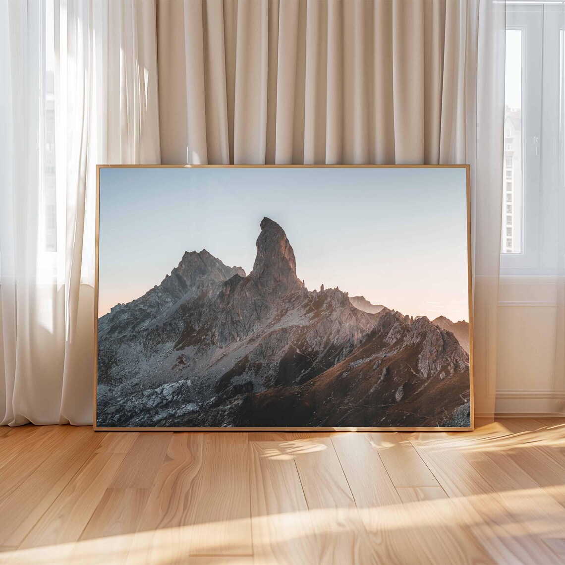 Pierra Menta French Alps Jagged Ridge Sunset Mountain Scenery Poster - Image 4