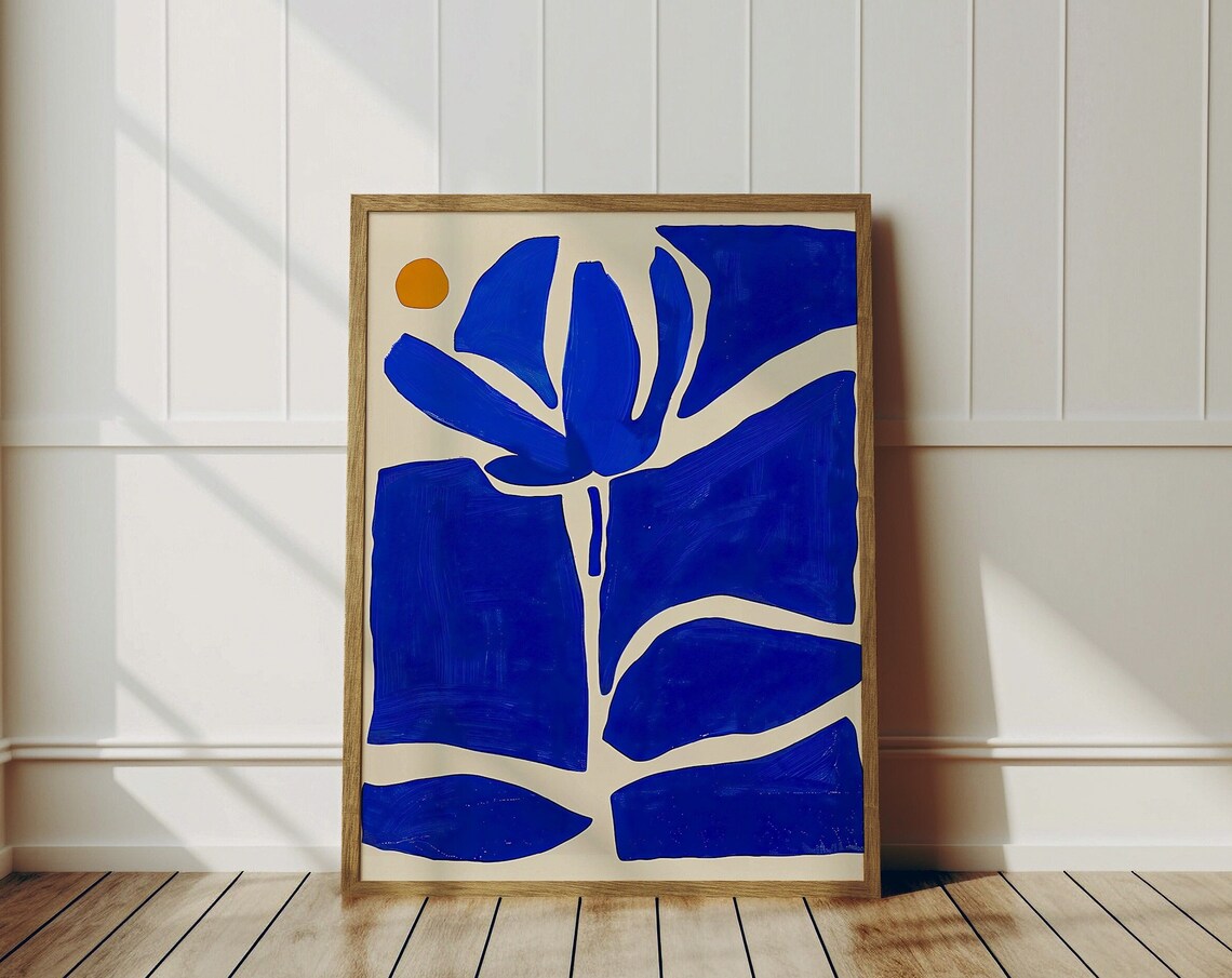 Abstract Mediterranean Blue Art Print, Modern Decor - Image 3
