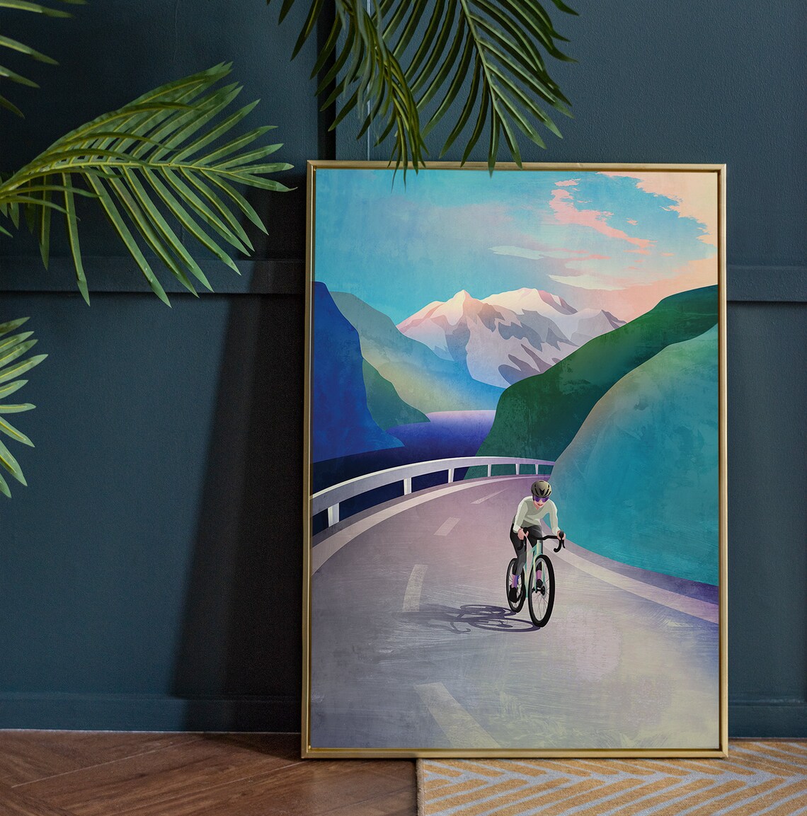 Cycling Passion For The Climb Girl Cyclist Art Print - Image 4