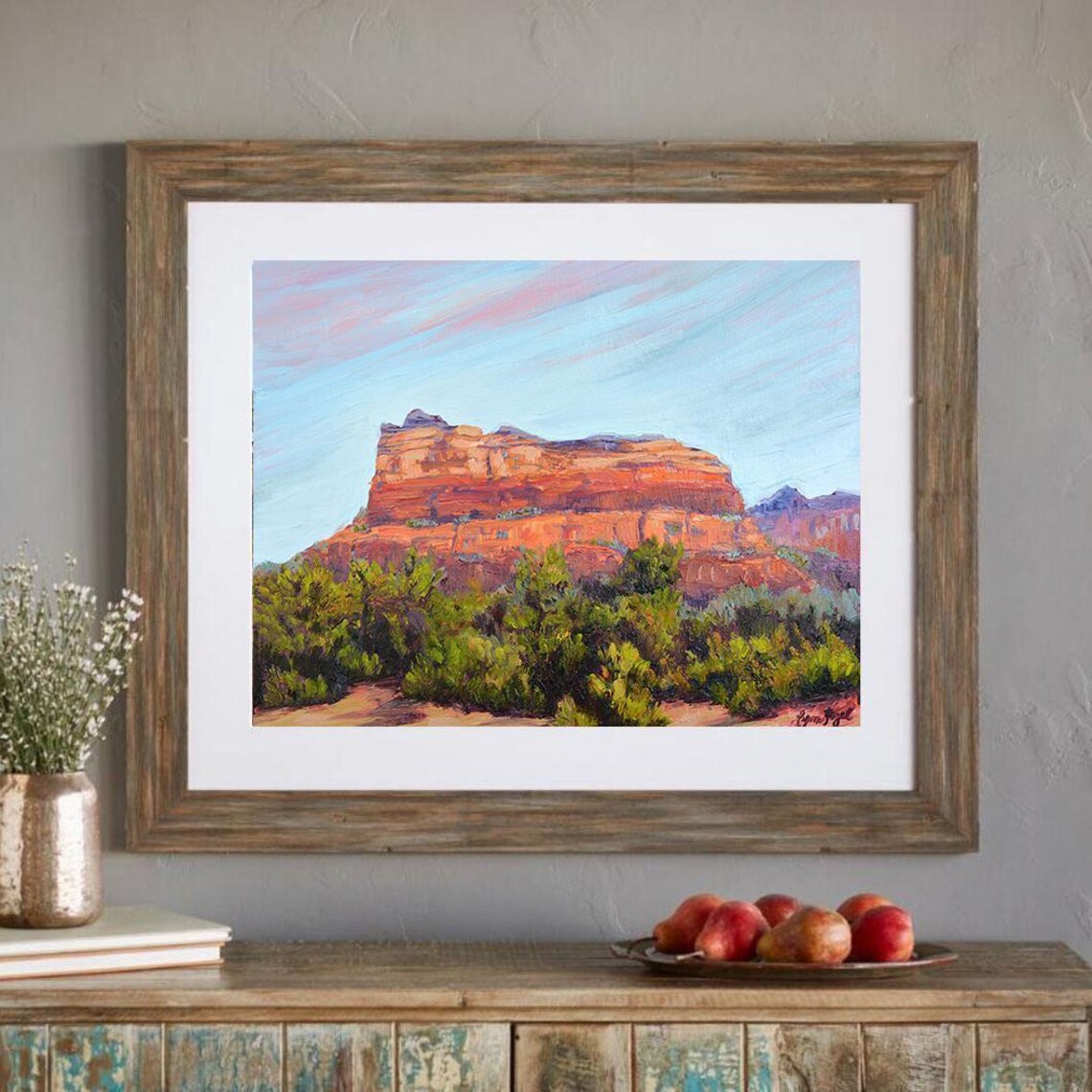 Sedona Courthouse Butte Rock, Desert Landscape Art Print - Image 3
