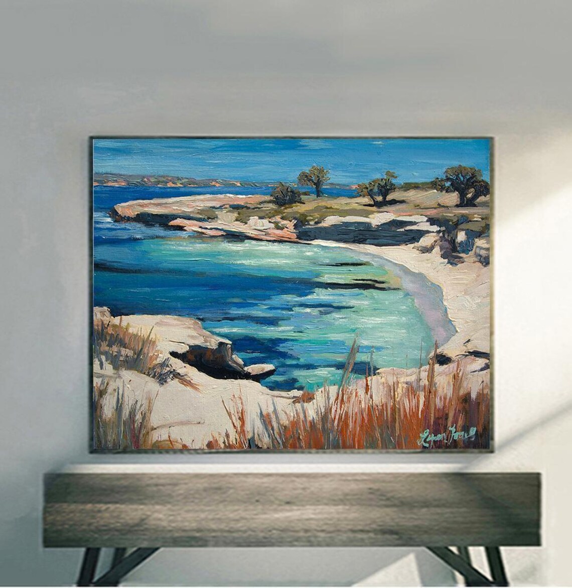 Point Lobos China Cove Turquoise Water Monterey Coast Travel Poster