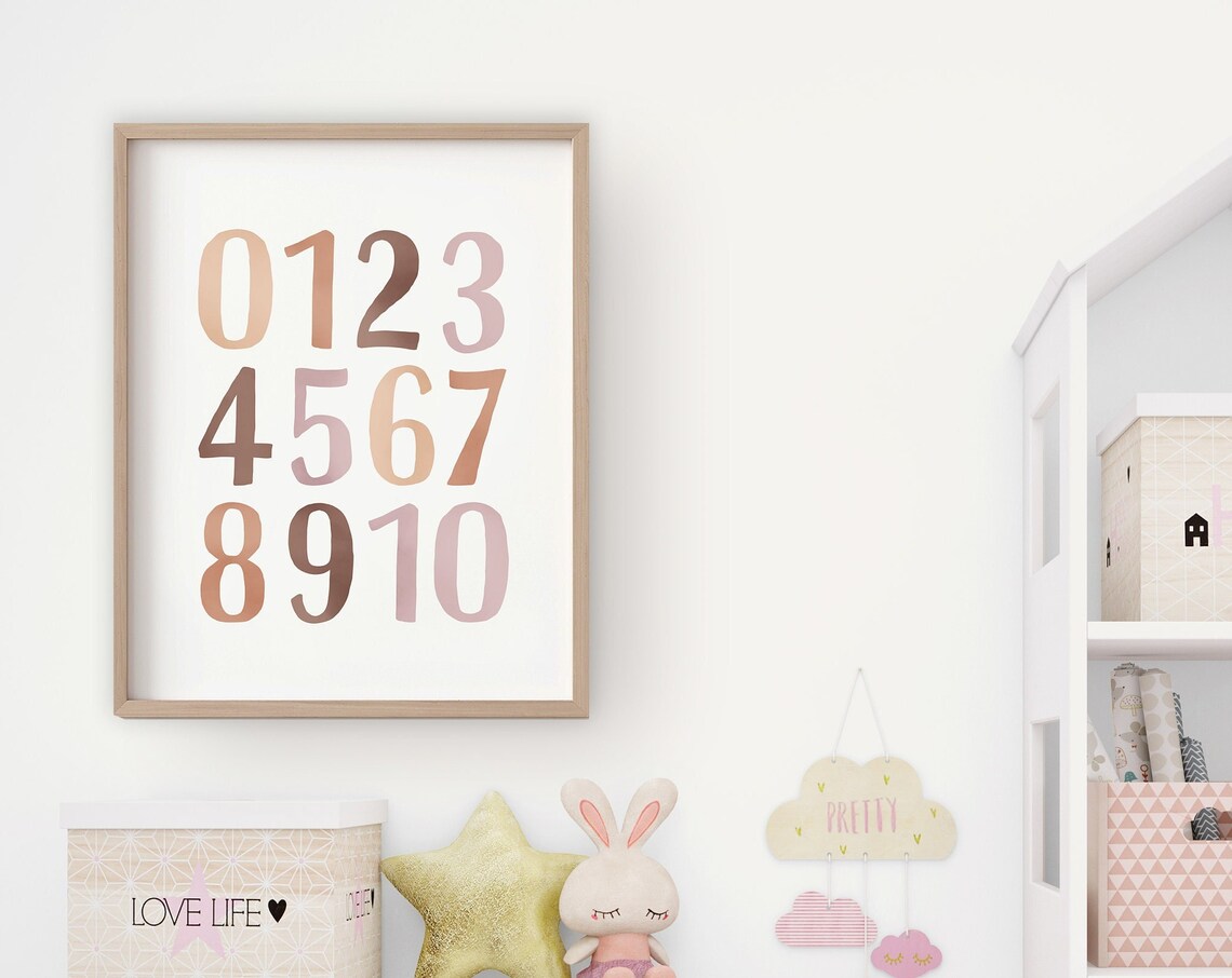 Neutral Numbers Poster, Nursery and Classroom Decor - Image 3
