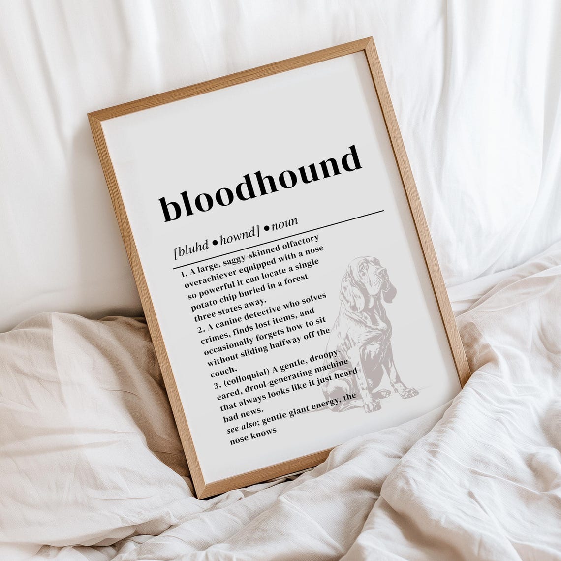 The Bloodhound, Dictionary Art Print