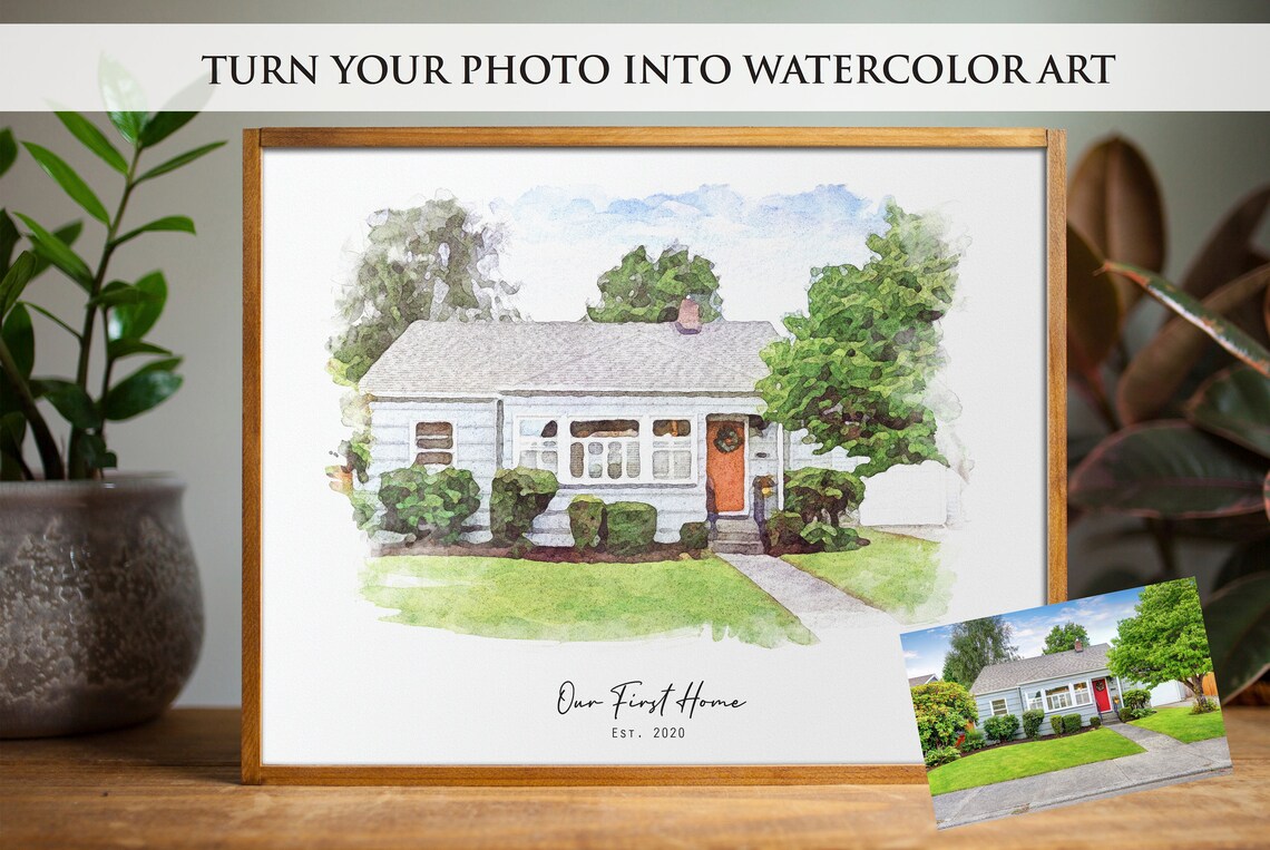 Custom House Painting, Personalized Watercolor Portrait - Image 5