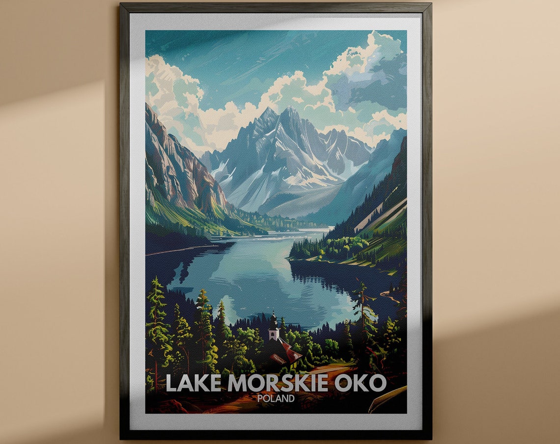 Morskie Oko Print Lake Morskie Oko Poster Poland Lake Art Poland Travel Poster Nature Prints
