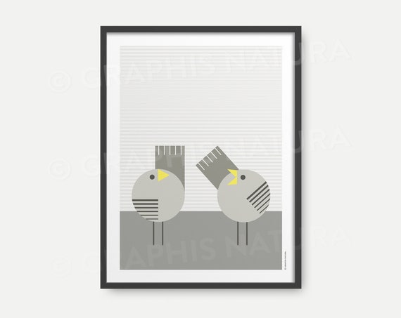 Bird Art Print Minimalist Bird Wall Art Geometric Bird Print Mod Mid Century Bird Poster Nature Inspired Art Organic Modern Home Decor