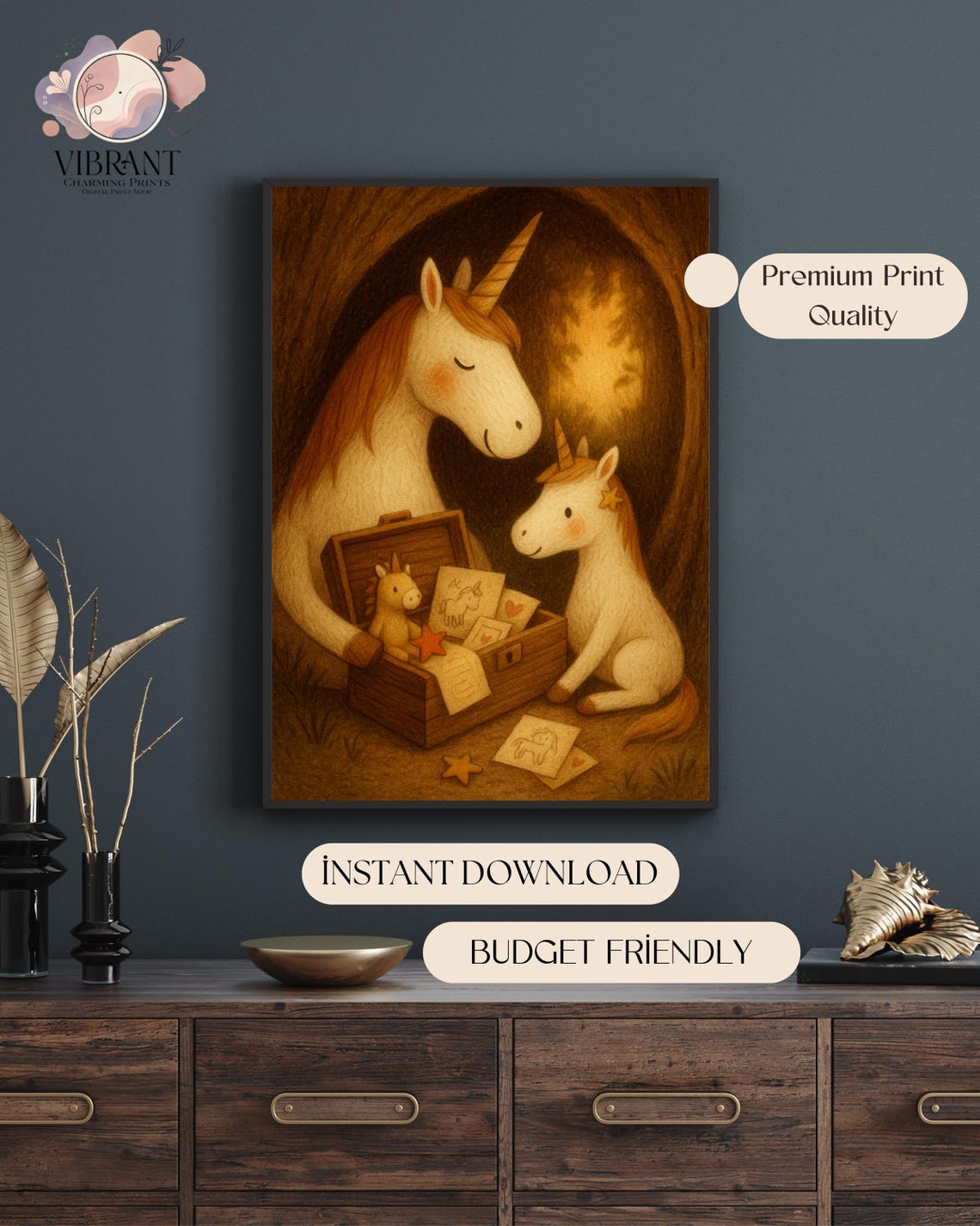 Unicorn Memory Box, Magical Nursery Decor Poster - Image 5