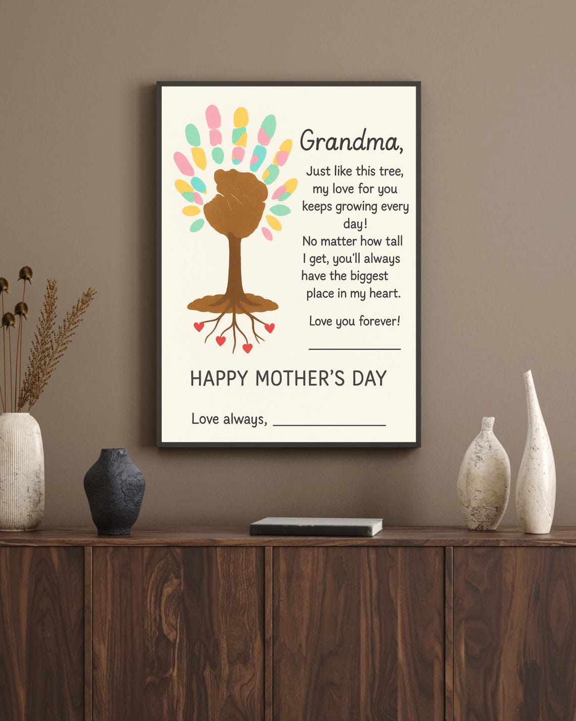 Grandma Handprint Tree, Mother's Day Gift - Image 3
