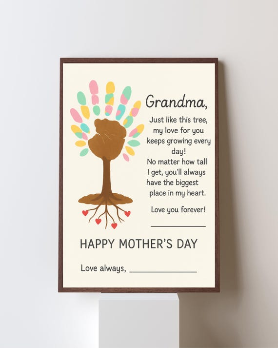 Grandma Handprint Tree, Mother's Day Gift