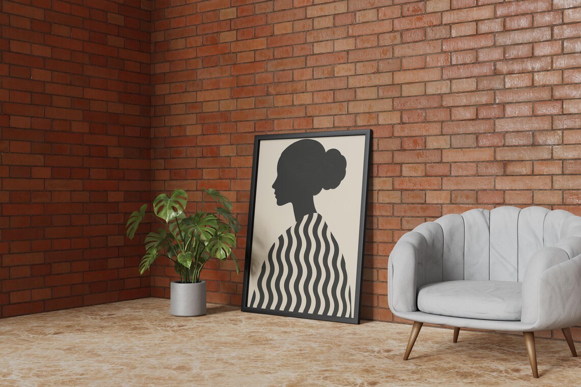 Minimalist Woman Silhouette, Abstract Female Portrait - Image 3