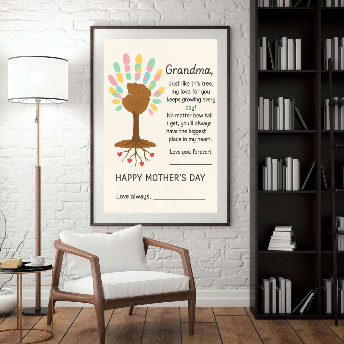 Grandma Handprint Tree, Mother's Day Gift - Image 4