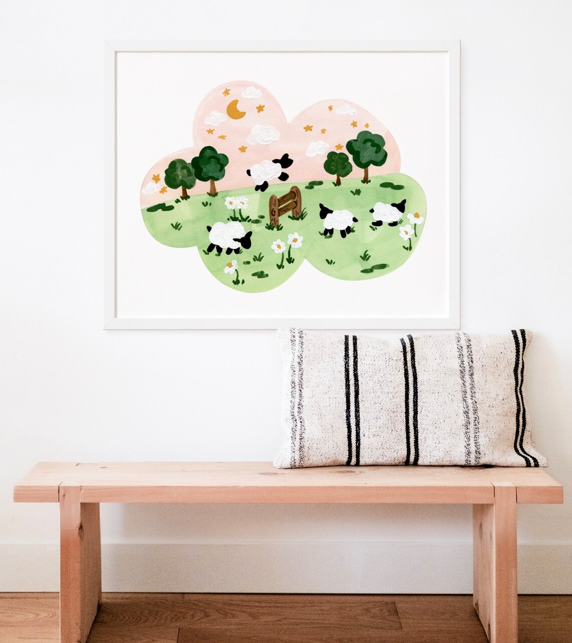 Counting Sheep Art Print, Nursery Animal Decor - Image 3